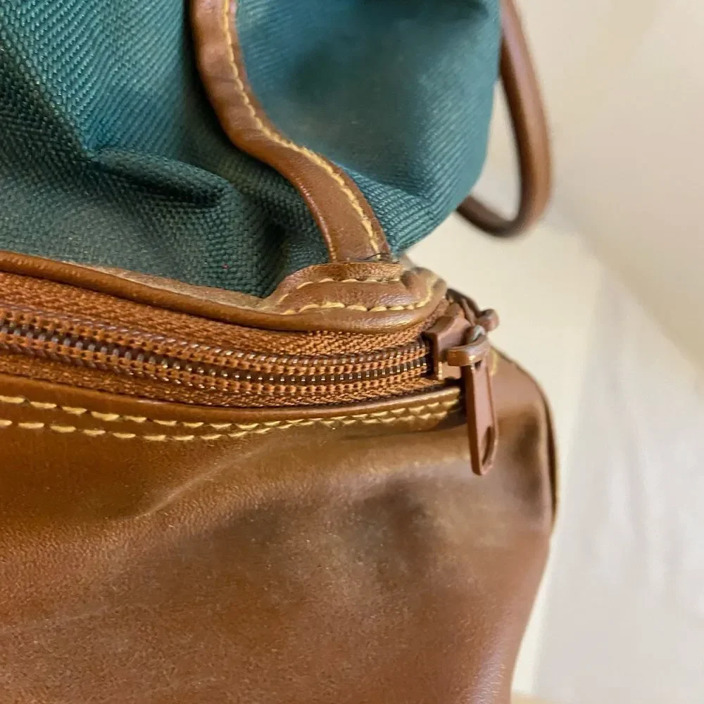 Vintage‎ polo duffle 21x13x10 green brown
